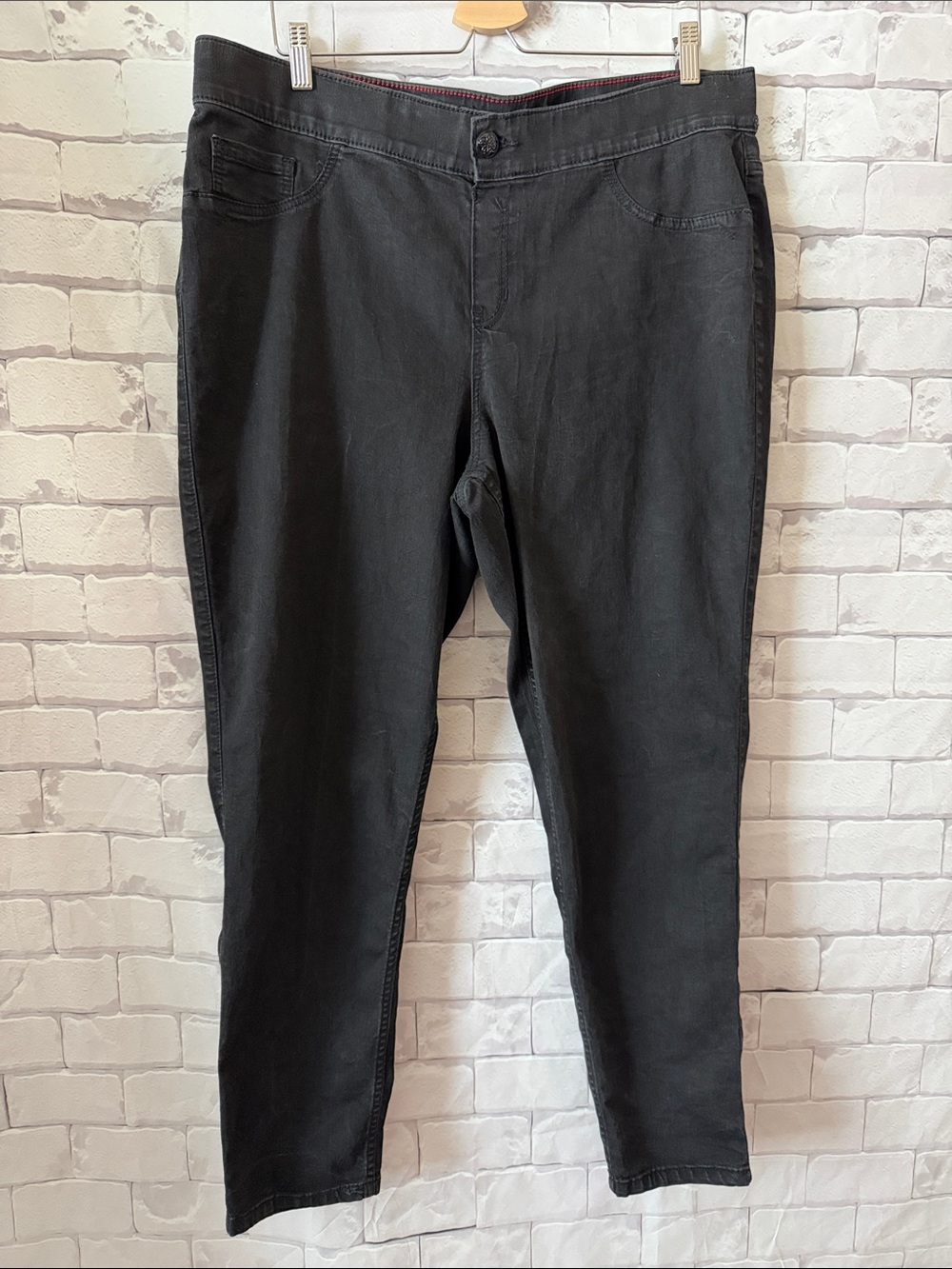 Lane Bryant Black Stretch Chinos - Classic Straight Fit